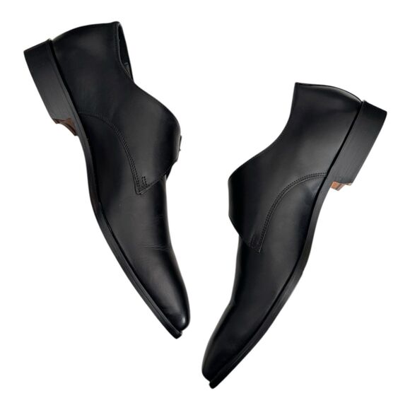 Massimo Matteo Tuscany Single Monk Black Men’s 9M All Leather Dress Shoes